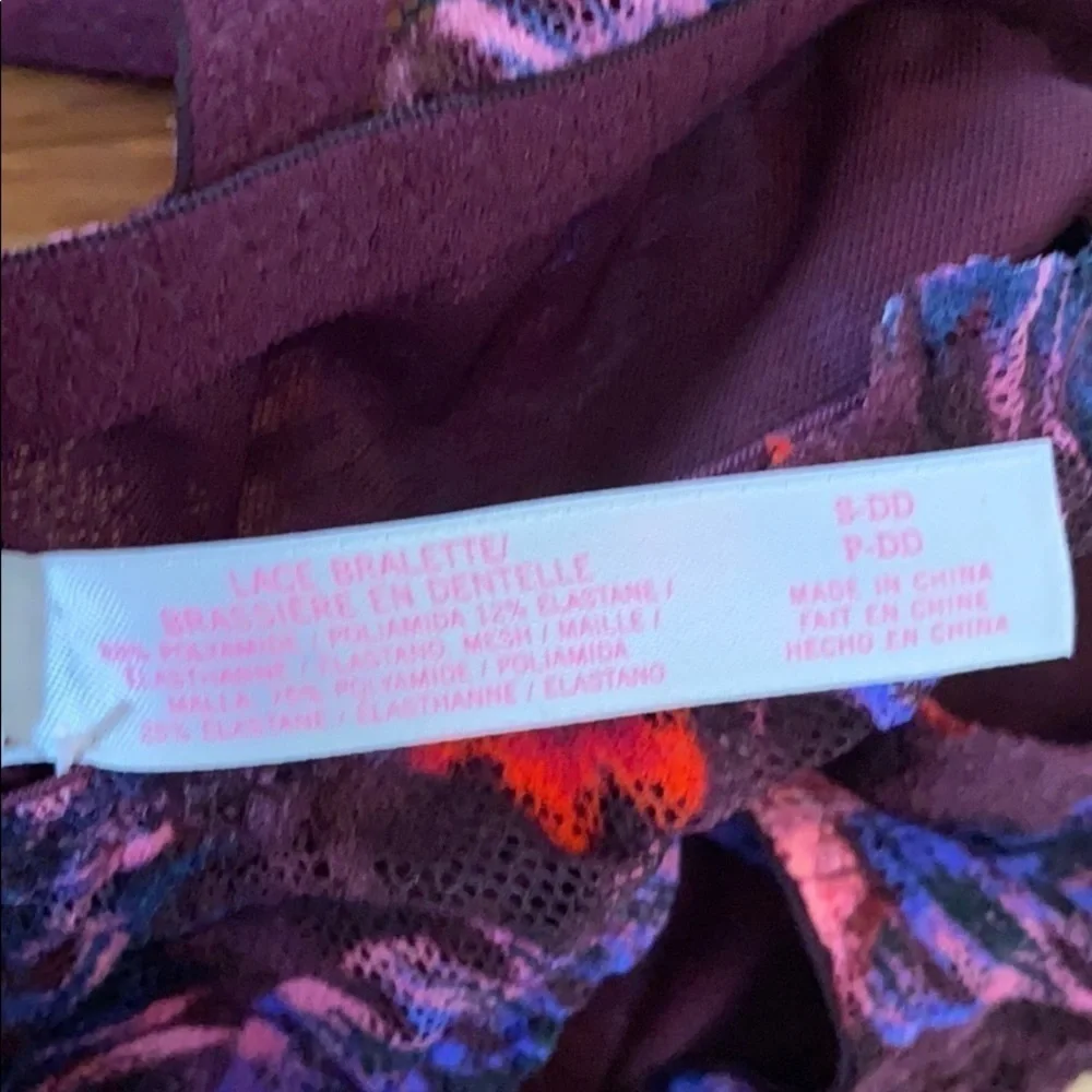 PINK lace underwire bralette